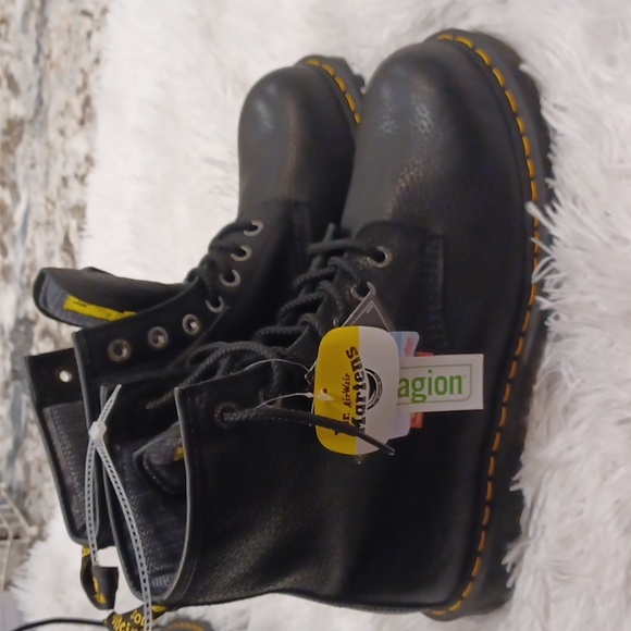 Dr. Martens Safety Toe Heavy Industrial Slip Resistant Boots Shoes Black Pebbled - Picture 8 of 15